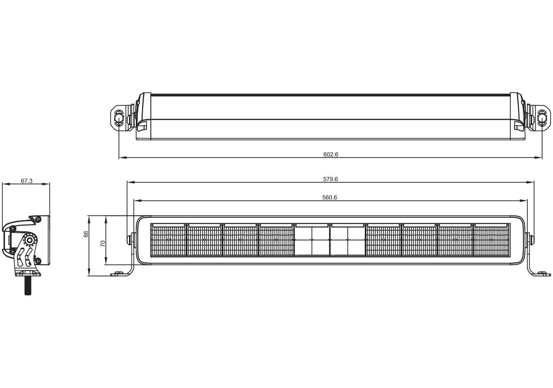 21,5' dual R65 LED-Bar 